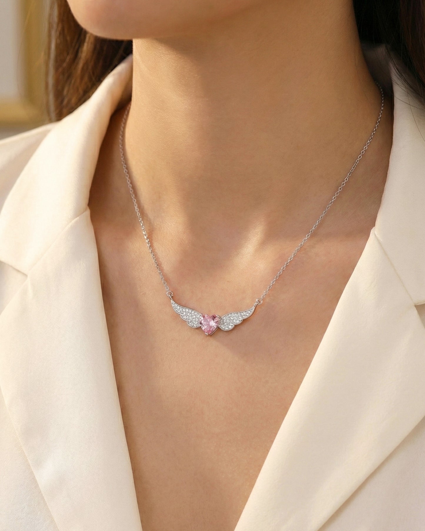 Blushing Angel Necklace