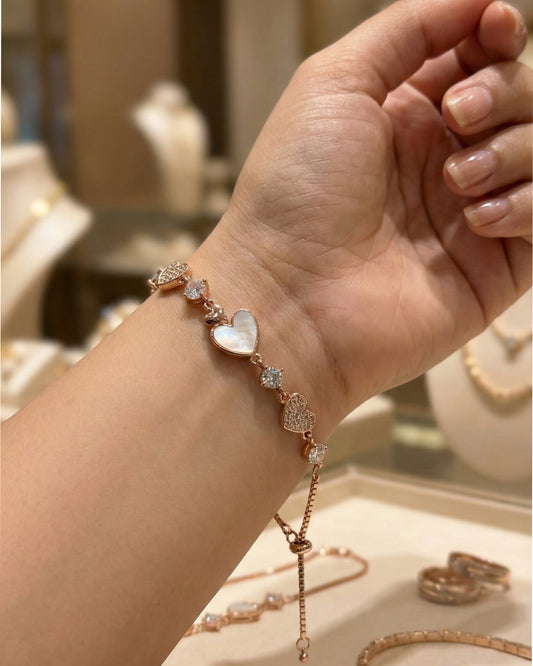 Heart MOP Bracelet