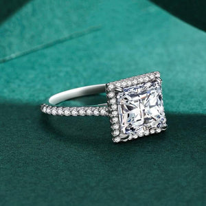 Square Studded Silver Ring