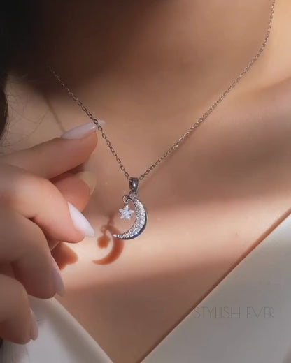 CRESCENT MOON STAR CHAIN