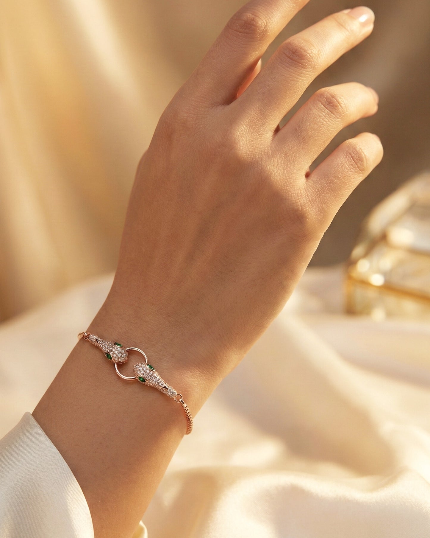 Emerald Gaze Snake Bracelet