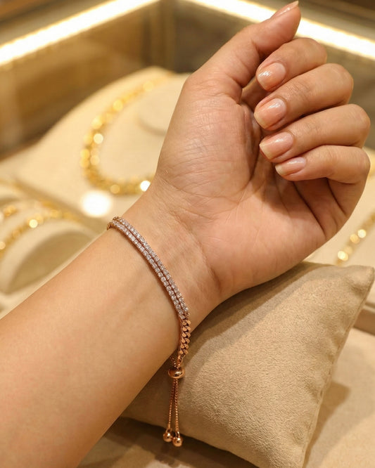 Diamond line bracelet