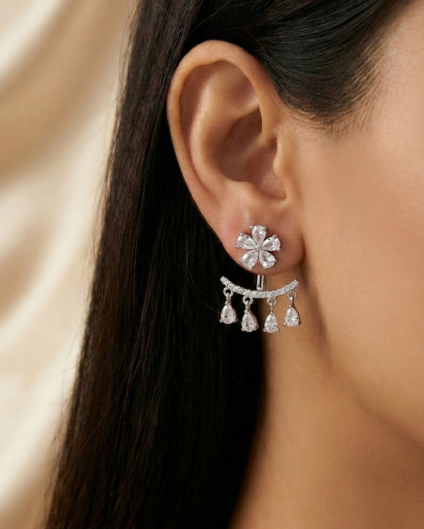 Floating Floral Earring