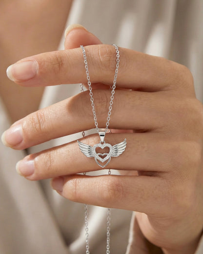 ANGEL WING HEART CHAIN