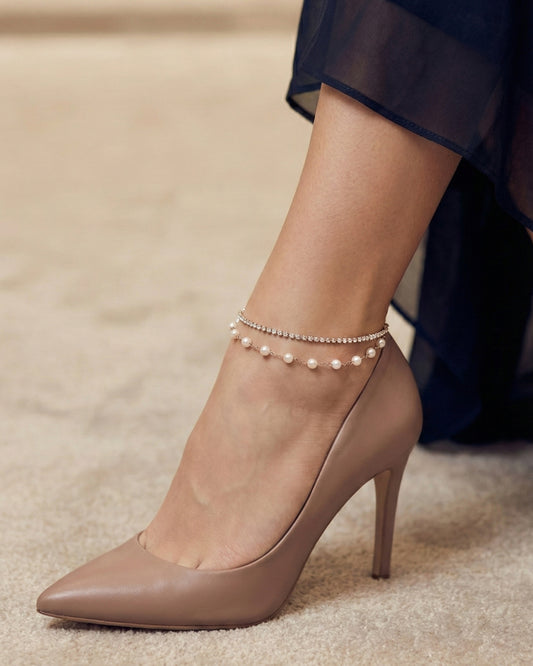 PEARL DIAMOND ANKLET
