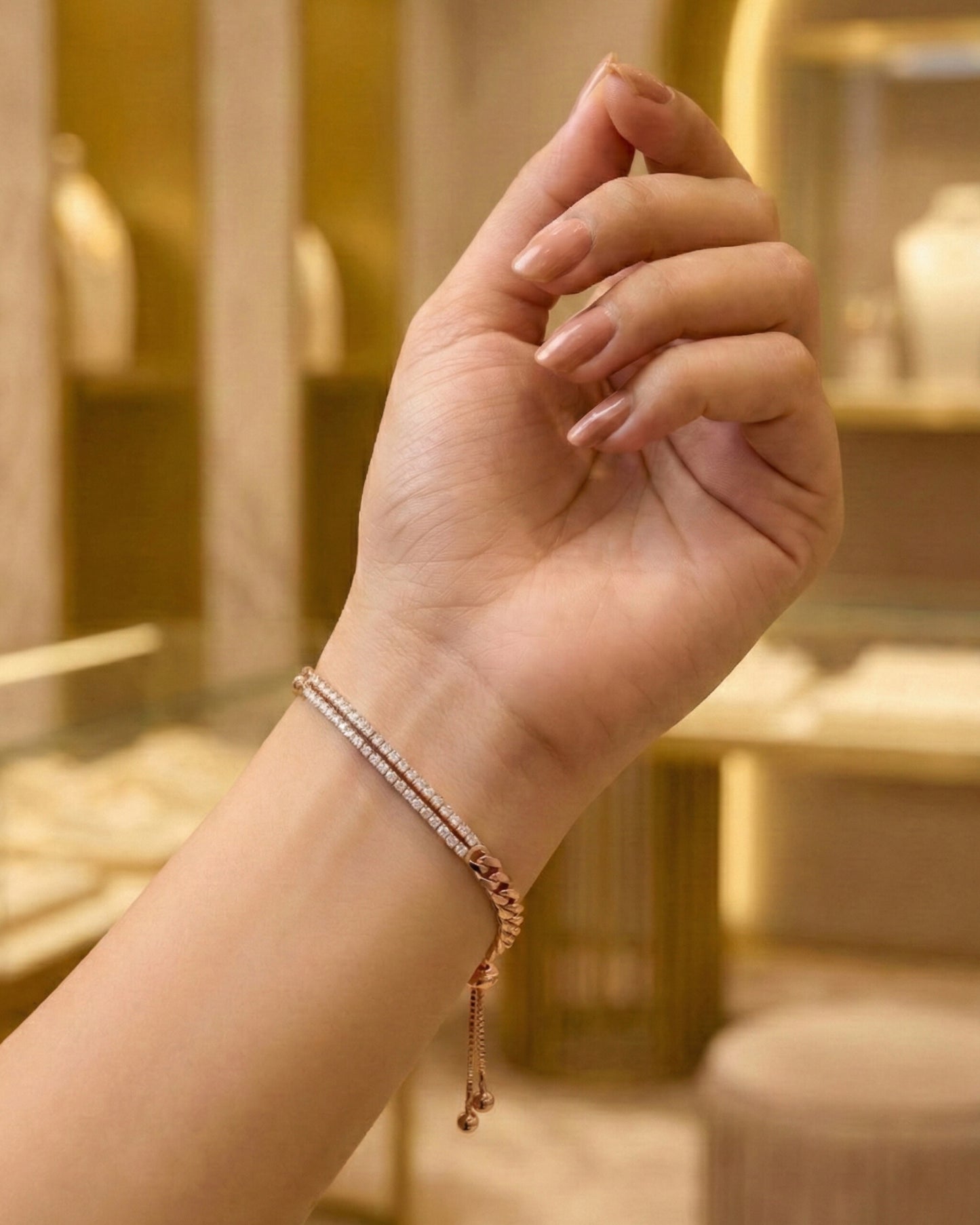 Diamond line bracelet