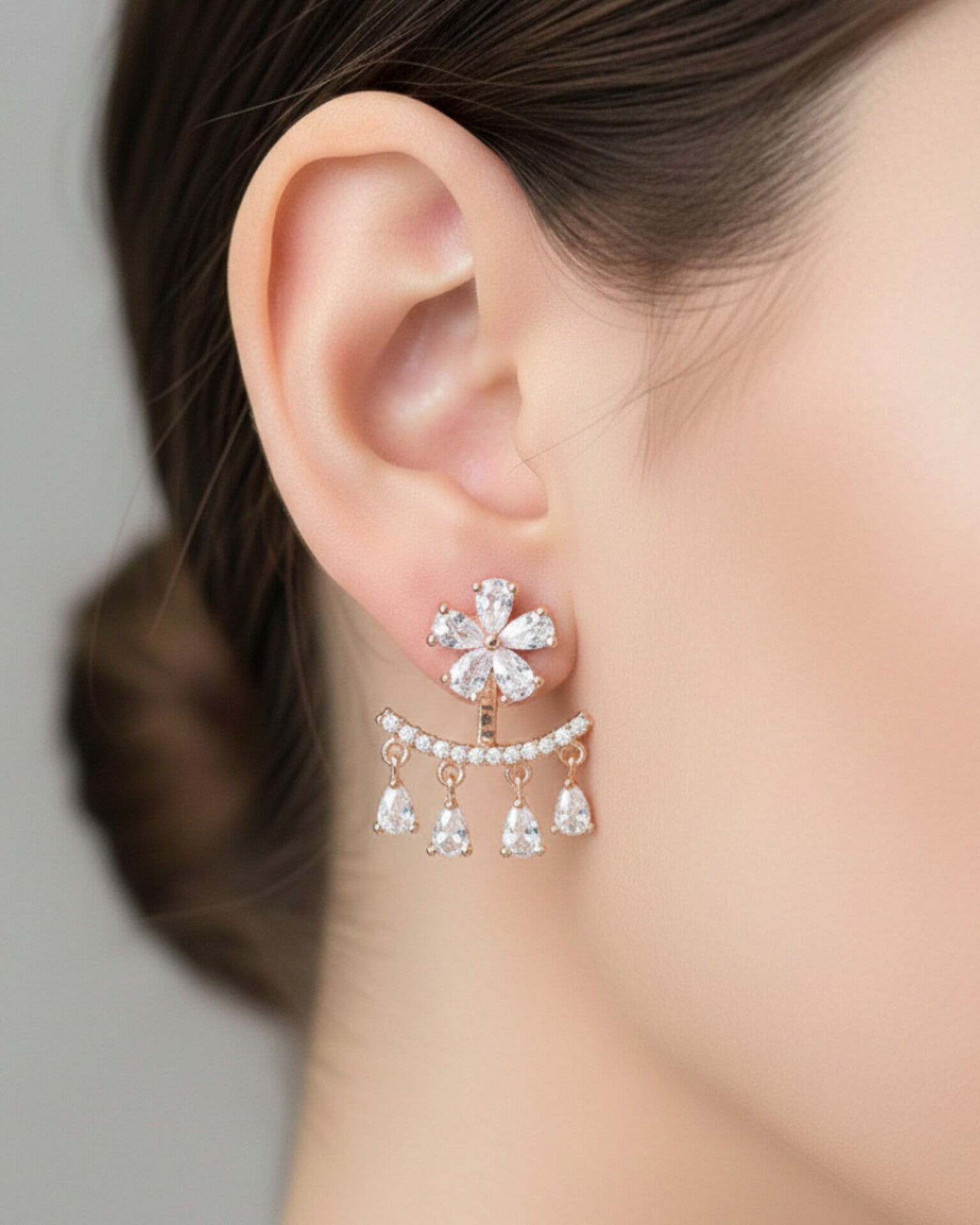 Floating Floral Earring - Stylishever