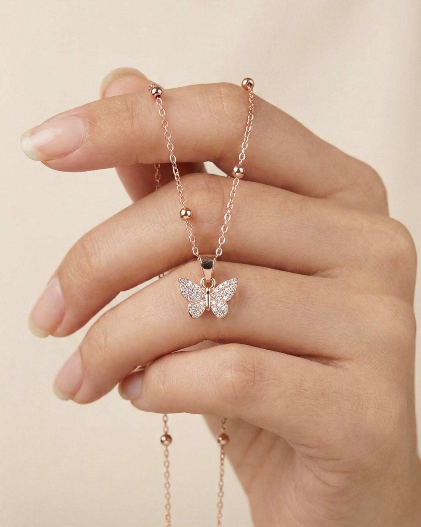 Blush Butterfly 🦋 Necklace