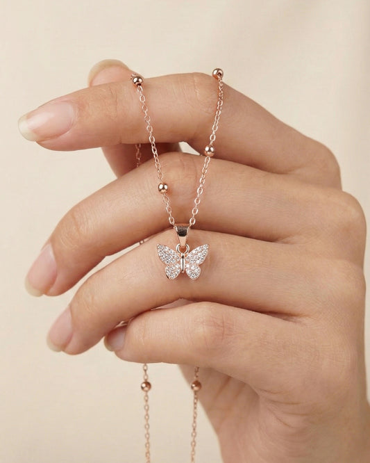 Blush Butterfly 🦋 Necklace