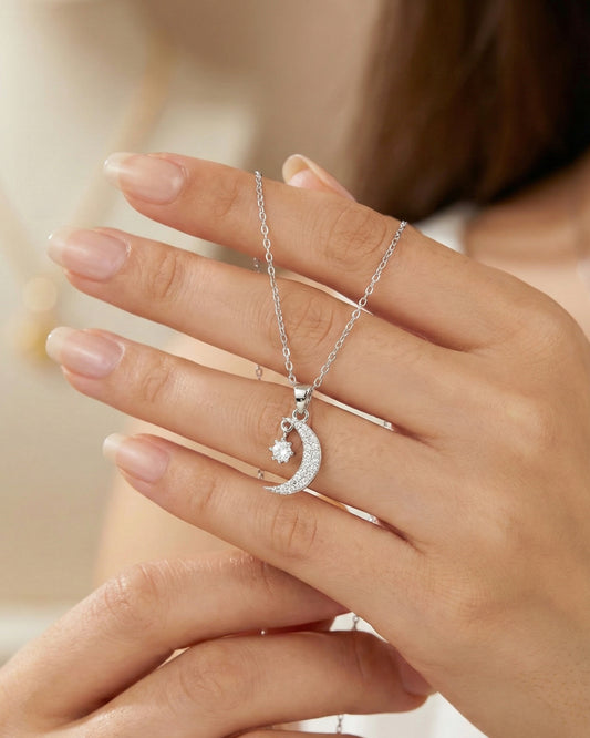 CRESCENT MOON STAR CHAIN