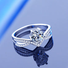 Load image into Gallery viewer, Mariede Crown Moissanite Silver Ring - Stylishever
