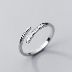 Sparkle Swirl Silver Ring - Stylishever