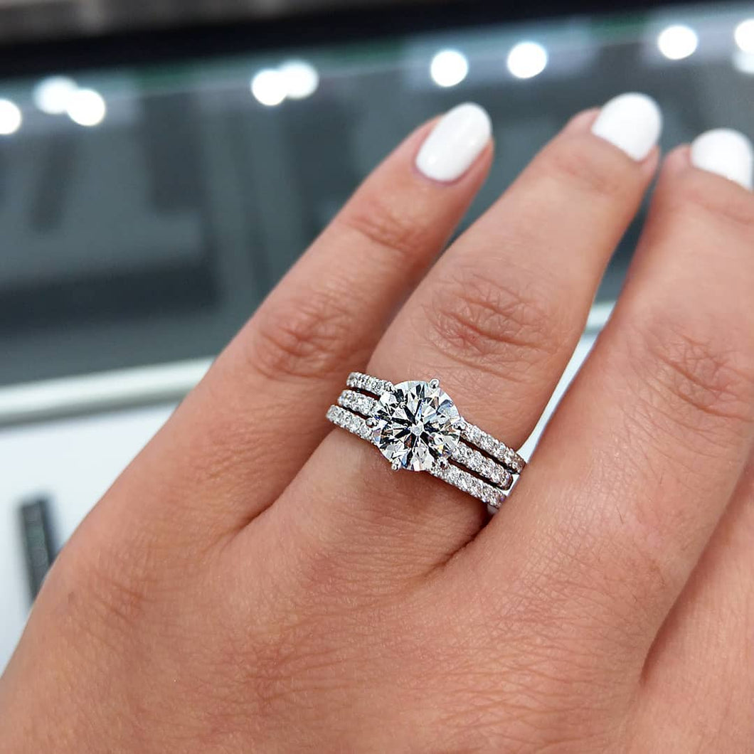 Trio luxurious diamond premium ring - Stylishever