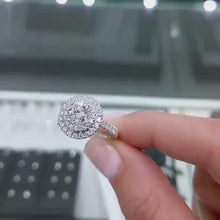 Load and play video in Gallery viewer, American Round Diamond Silver Ring
