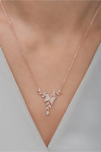 Load image into Gallery viewer, Silver Rose Branch Butterfly Necklace - Stylishever
