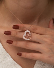 Load image into Gallery viewer, Heart pendent ring 💍 necklace - Stylishever
