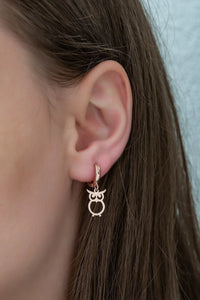 Silver Owl Earrings - Stylishever