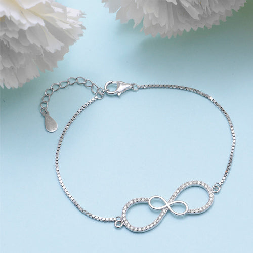 Double Infinity Silver Bracelet - Stylishever