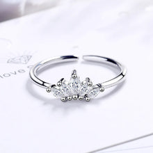 Load image into Gallery viewer, Exotic Princess Crown Silver Ring - Stylishever
