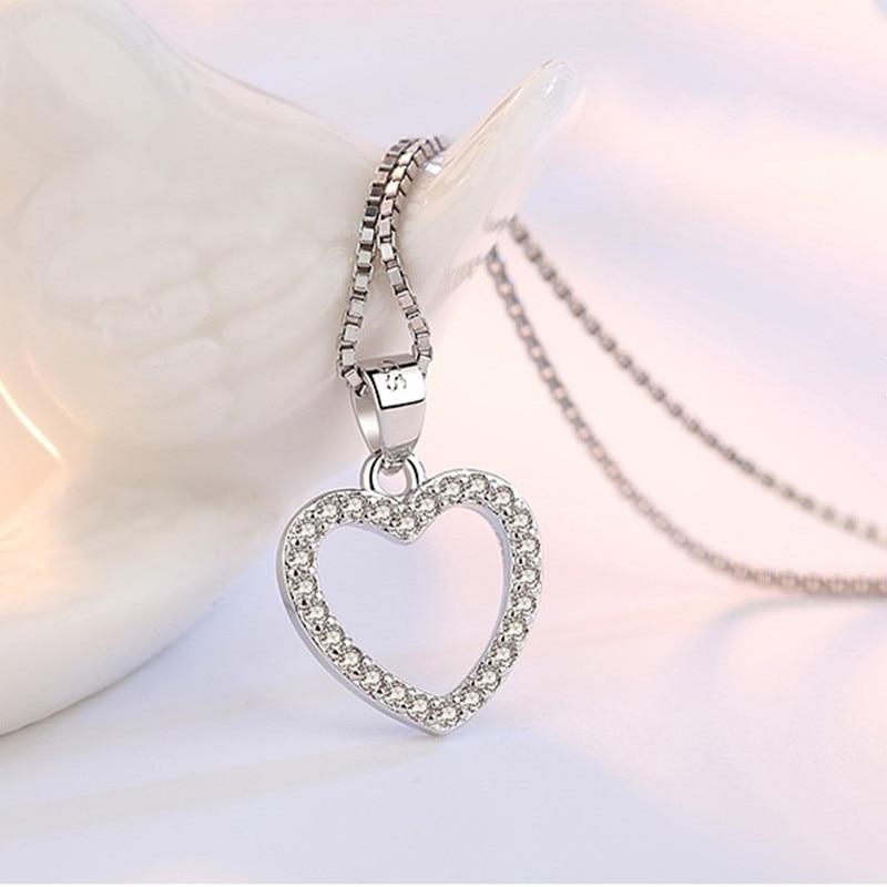 Heart Layered Silver Pendant Set - Stylishever