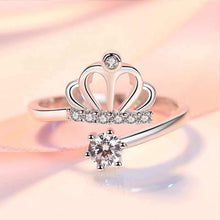 Load image into Gallery viewer, Stylish Crown Silver Ring - Stylishever
