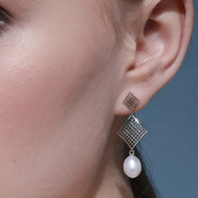 Load image into Gallery viewer, Pearl Drop Earrings 925 Silver Studs - Stylishever

