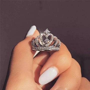 Queen Silver Crown Ring - Stylishever