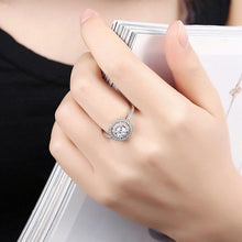 Load image into Gallery viewer, The gorgeous stunning-round diamond silver ring 💍✨❤️ - Stylishever
