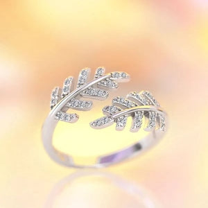 LEANA'S SILVER LEAVES  RING - Stylishever