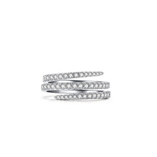 Load image into Gallery viewer, Odyssee Swirl Eternity Silver Band - Stylishever
