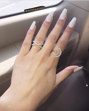 Load image into Gallery viewer, Crescent MOON 🌙 x band  premium combo ring - Stylishever
