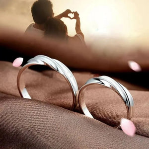 The Stunning Luxury Flame Silver Couple Ring - Stylishever