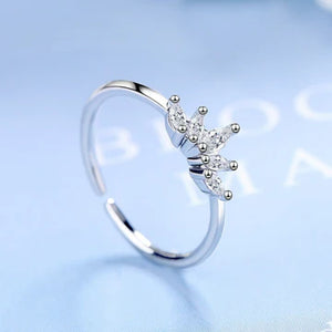 Exotic Princess Crown Silver Ring - Stylishever