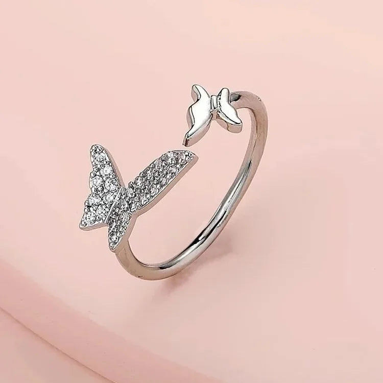 Elegant Graceful 🦋 Silver Ring - Stylishever