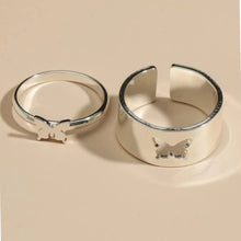 Load image into Gallery viewer, Butterfly couple ring set adjustable - Stylishever
