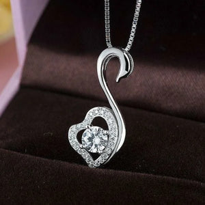 SWOONING SWAN EXQUISITE SILVER PENDANT SET - Stylishever