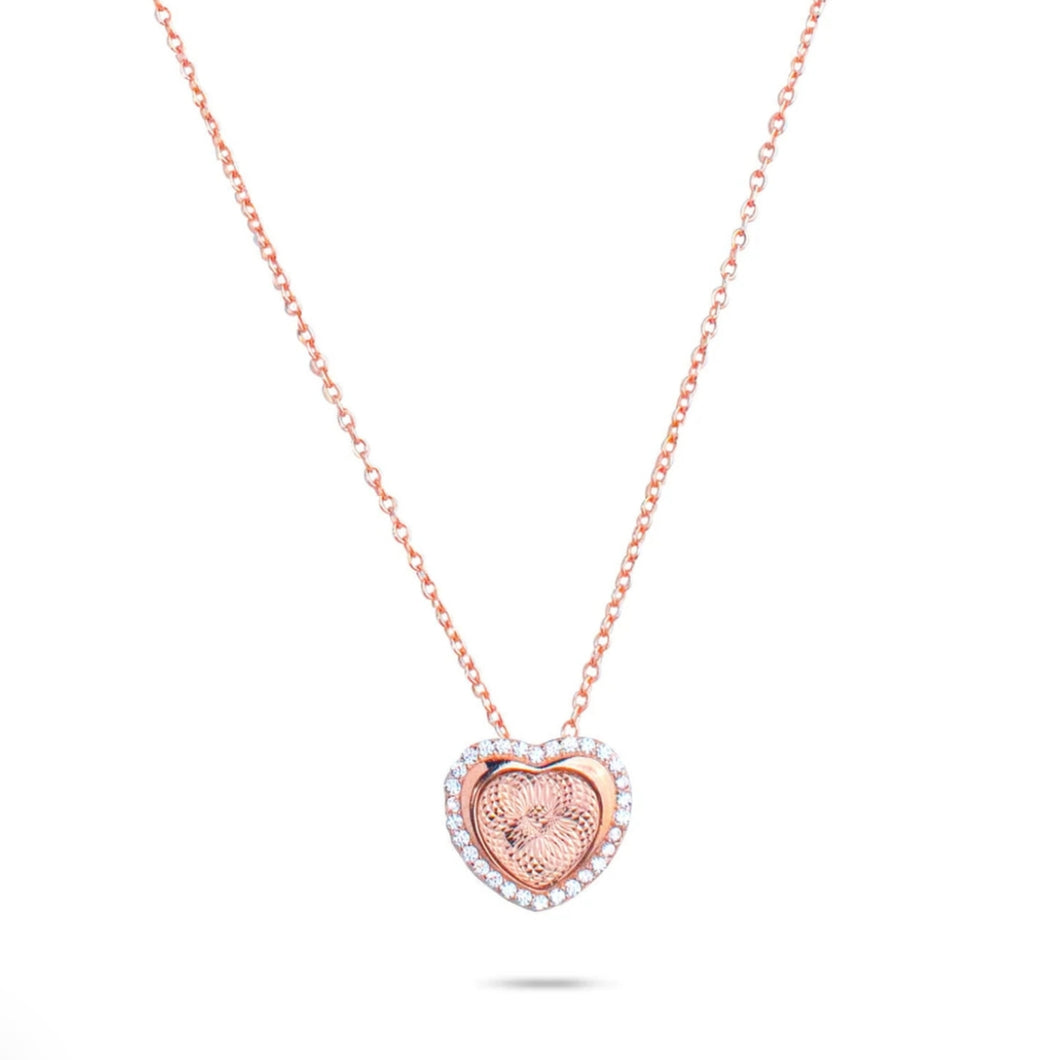 GLITTERING HEART 💞 necklace - Stylishever