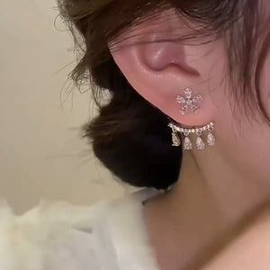 Gorgeous Flower diamond ear ring set - Stylishever