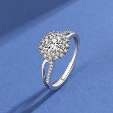 Load image into Gallery viewer, Fleur de Solitaire Moissanite Silver Ring - Stylishever
