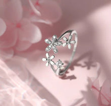 Load image into Gallery viewer, Luxury Stylish Floral Open Silver Ring - Stylishever
