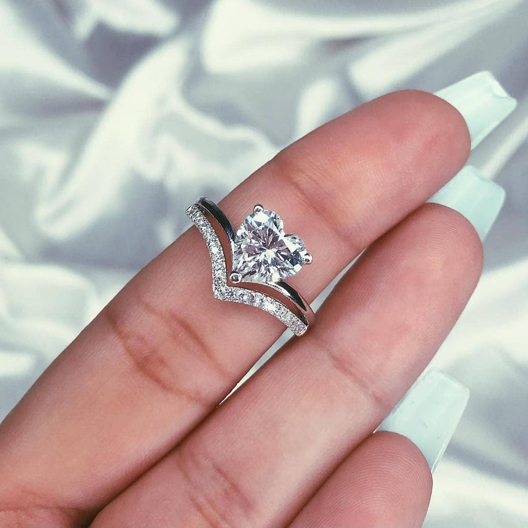 Shrine heart Silver ring - Stylishever