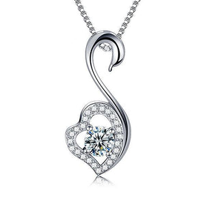 SWOONING SWAN EXQUISITE SILVER PENDANT SET - Stylishever