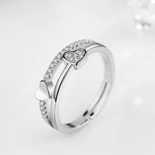 Load image into Gallery viewer, Heart Layered Silver Ring - Stylishever

