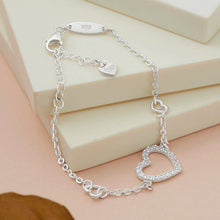 Load image into Gallery viewer, Heart Silver Bracelet - Stylishever

