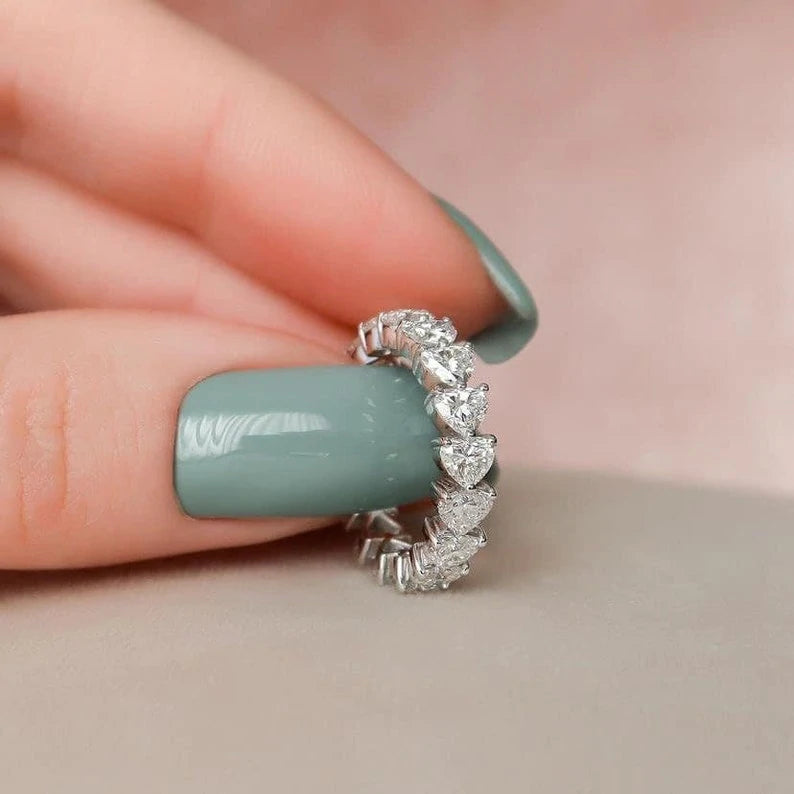 Crystal Heart Silver Ring - Stylishever