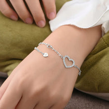 Load image into Gallery viewer, Heart Silver Bracelet - Stylishever
