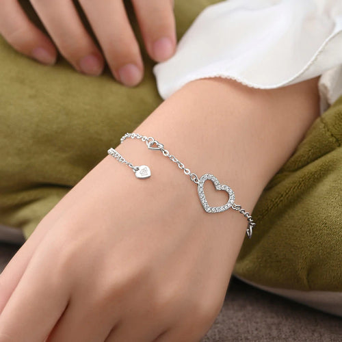 Heart Silver Bracelet - Stylishever