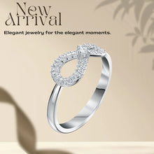 Load image into Gallery viewer, Swarovski White Infinity Silver Ring - Stylishever
