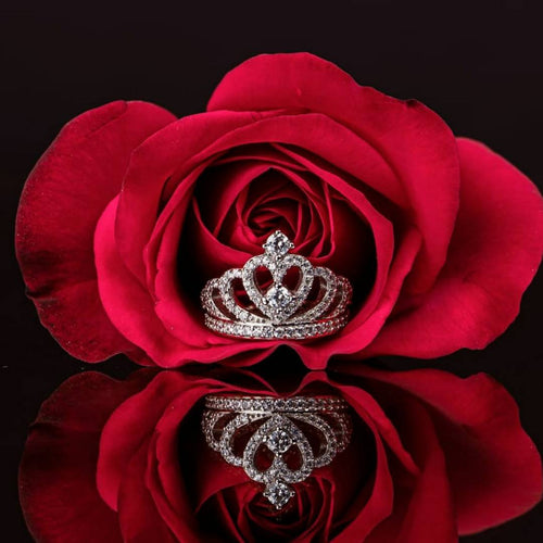 Princess Crown silver Ring - Stylishever