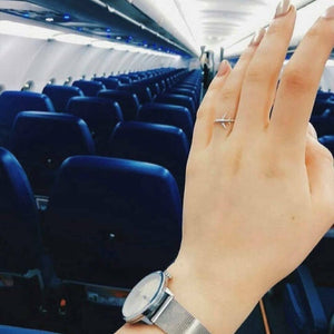 ✈️💍 Travel Airplane Silver Ring - Stylishever